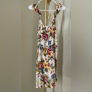 Xhilaration Floral Button-Front Mini Dress (Size Small)